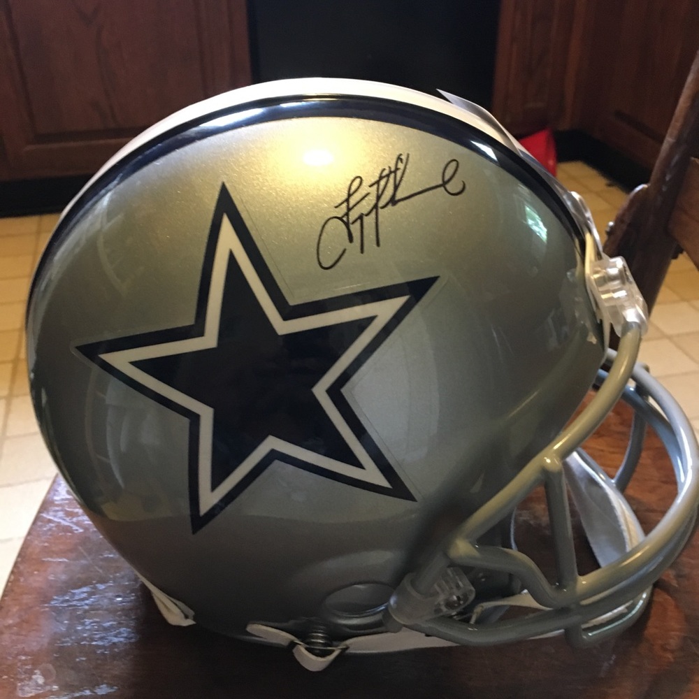 Signed Troy Aikman Helmet